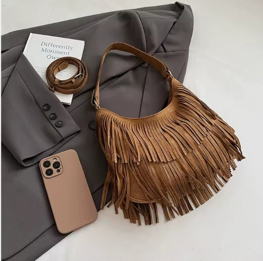 Bolso Cruzado con Flecos