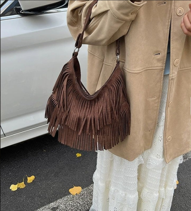 Bolso Cruzado con Flecos