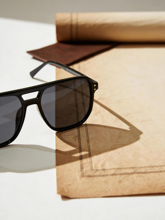 Lentes de Sol estilo Aviador Retro Unisex Negro