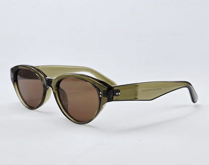 Lentes de Sol Estilo Ojo de Gato Verde