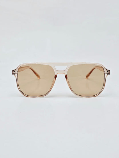 Lentes de Sol estilo Aviador Retro Unisex Rosa Translúcido