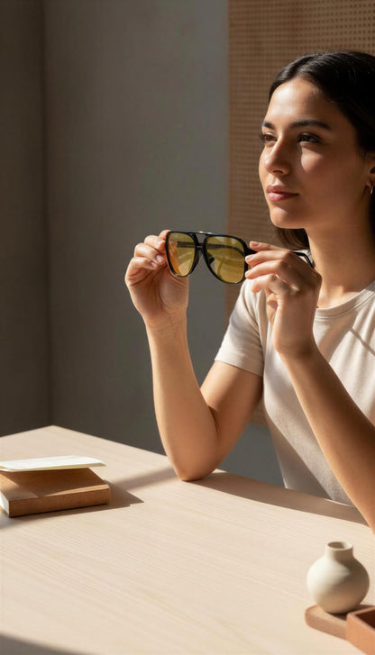 Lentes de Sol estilo Aviador Retro Unisex visión nocturna Eagle Eye