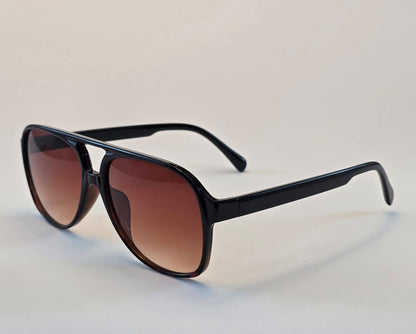 Lentes de Sol estilo Aviador Retro Unisex Leopard Café