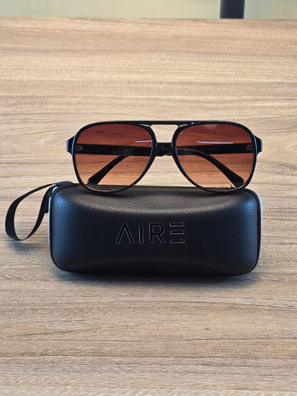 Lentes de Sol estilo Aviador Retro Unisex Leopard Café