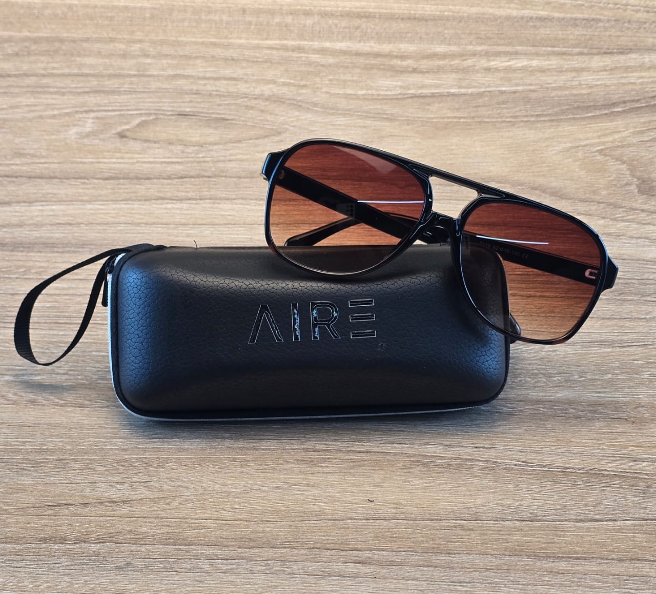 Lentes de Sol estilo Aviador Retro Unisex Leopard Café