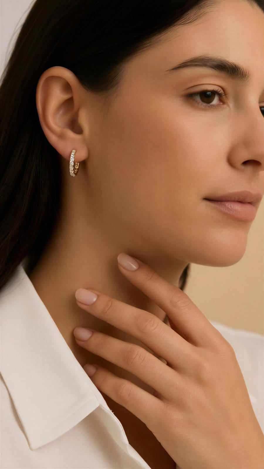 Arracadas de 18k con circonias blancas