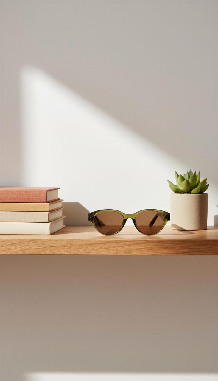 Lentes de Sol Estilo Ojo de Gato Verde